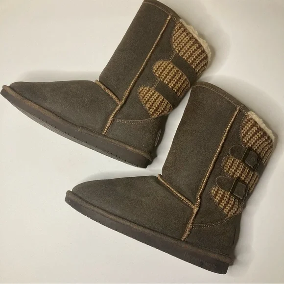 BearPaw Boshie Suede Brown and Tan Women’s Boots Size 7. Excellent Condition. - Picture 2 of 13
